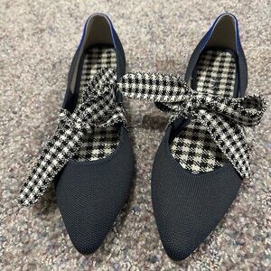 Rothy’s Gingham bow Mary janes size 9